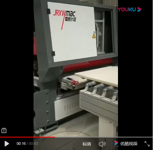 砂光機視頻-重型寬帶砂（shā）光機視頻-青島嘉銳大型砂光機可定製